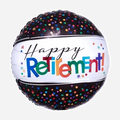 Happy Retirement!  Black with White Stripe