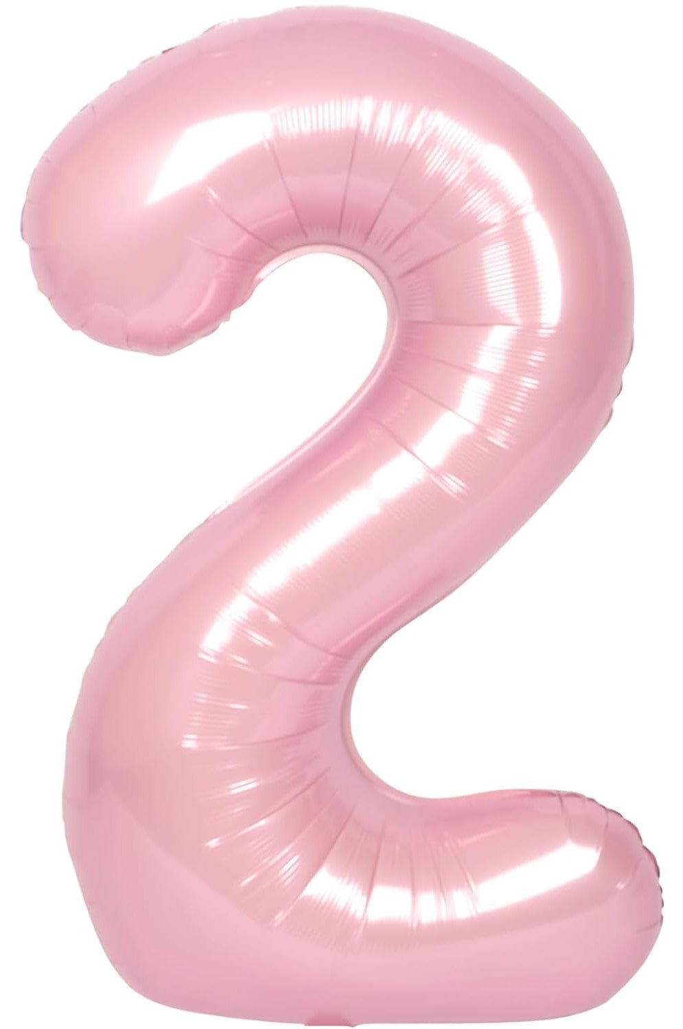 Pink #2 40" foil balloon filled with helium