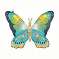 Beautiful Blue, Teal and Gold Butterfly Supershape