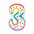 Happy Birthday Confetti Polka Dot "Three"