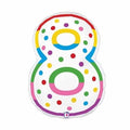 Happy Birthday Confetti Polka Dot "Eight"