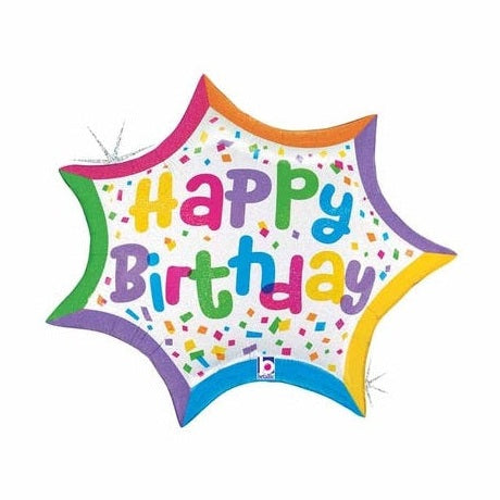 Happy Birthday Confetti Starburst