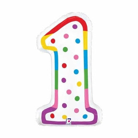 Happy Birthday Confetti Polka Dot "One"