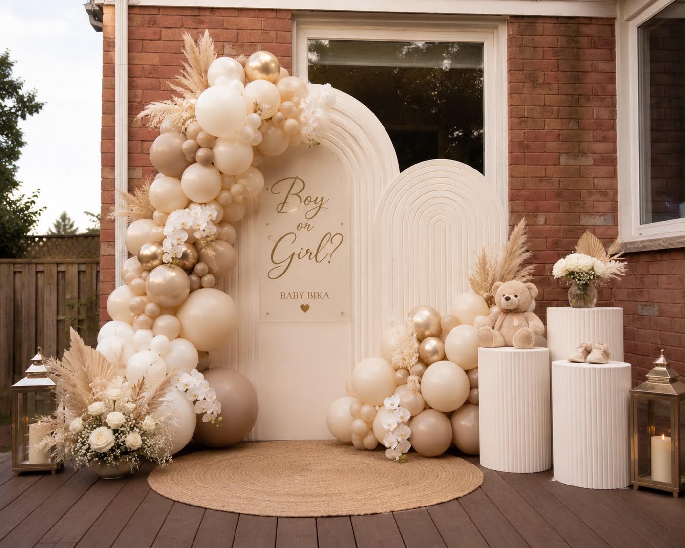 Elegant Beige Balloon Garland
