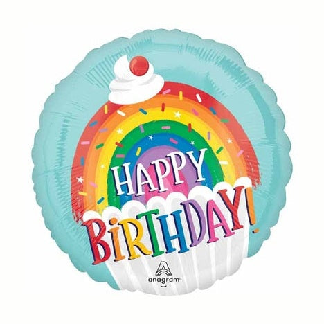 Happy Birthday Cupcake Balloon
