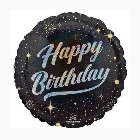 Happy Birthday Matches Black & Silver