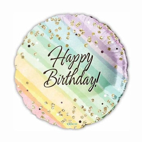 Happy Birthday Pastel with Script Super Soft and Pretty