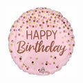 Happy Birthday Pink with Polka Dots