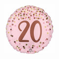 Pink with Polka Dots "20"