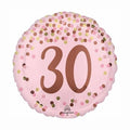 Pink with Polka Dots "30"