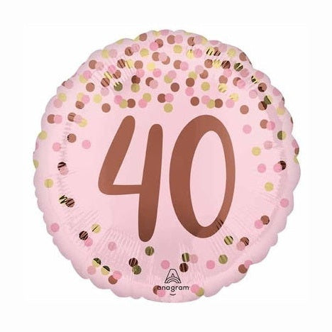 Pink with Polka Dots "40"