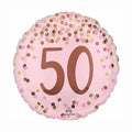 Pink with Polka Dots "50"