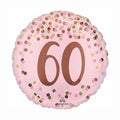 Pink with Polka Dots "60"