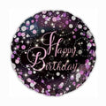 Happy Birthday Script Purple Glam