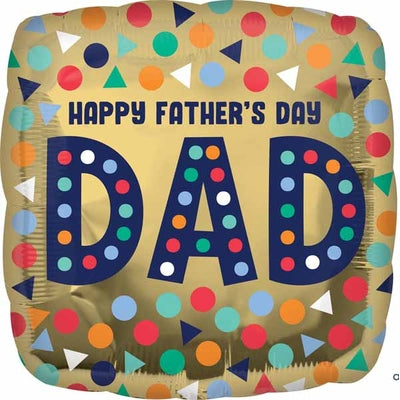 Happy Father's Day Pillow Shape with Polka Dots
