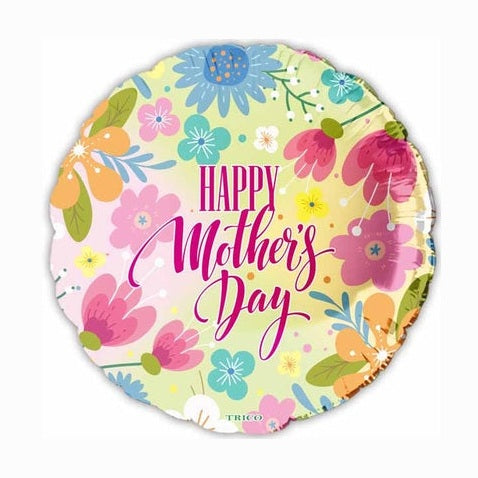 Happy Mother's Day with Coloured Flowers