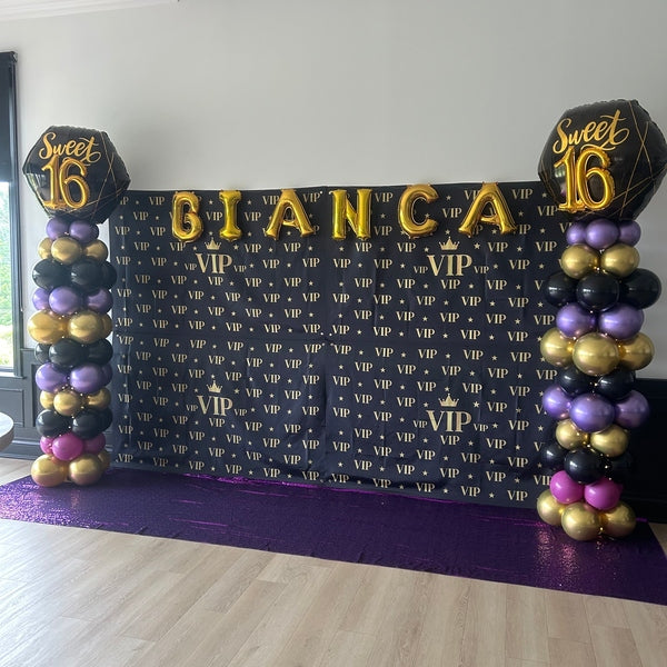 Sweet 16 Black and Gold Super Shape!!