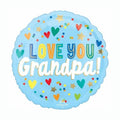 Love you Grandpa! Bluue with Stars and Hearts!