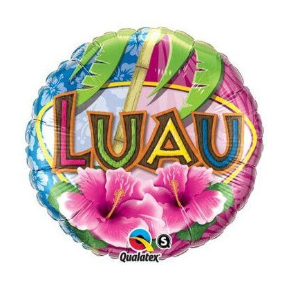 Luau Balloon with Hibicus Flowers