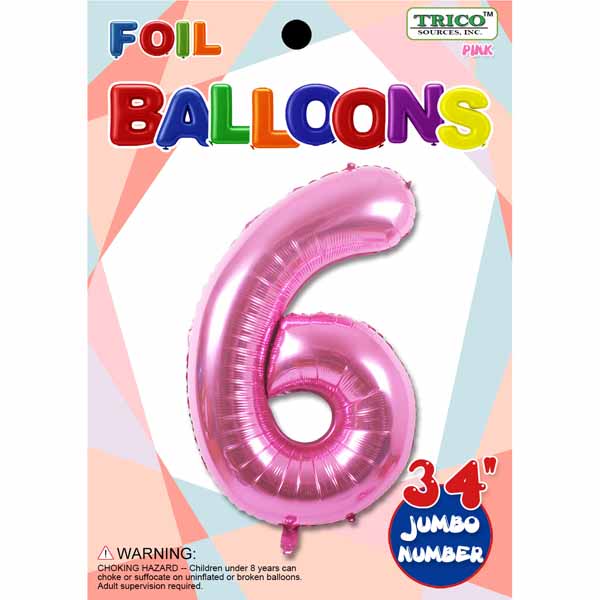 Trico 34" Light Pink Numbers