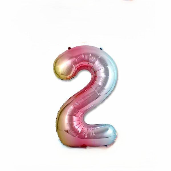 34" Multicoloured Number "2"