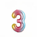 34" Multicoloured Number "3"