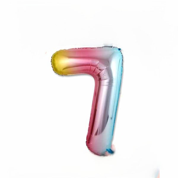 34" Multicoloured Number "7"