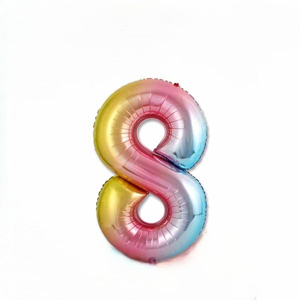 34" Multicoloured Number "8"