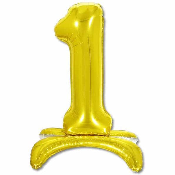 26" Air Filled Floor Numbers Gold "1"