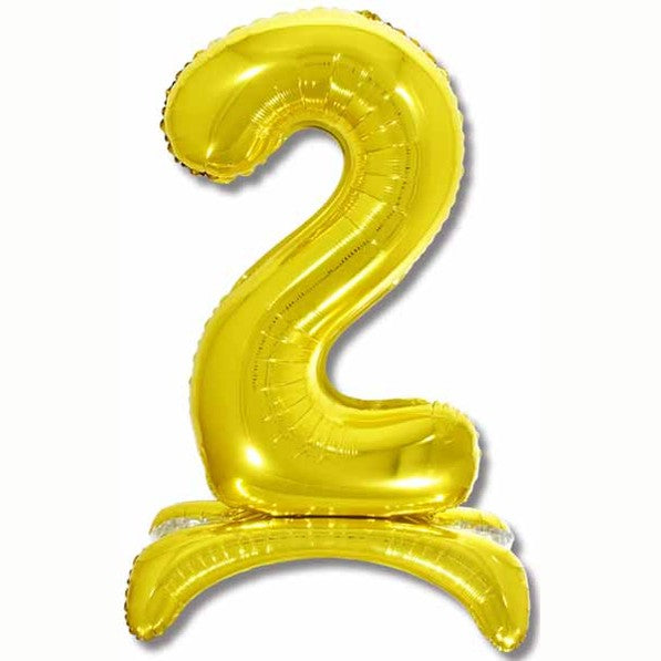 26" Air Filled Floor Numbers Gold "2"