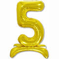 26" Air Filled Floor Numbers Gold "5"