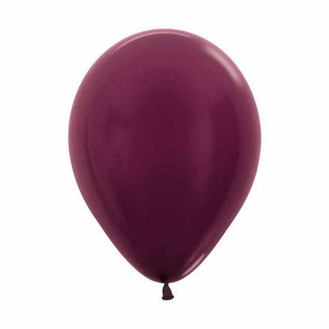 11" Latex Metallic Burgundy