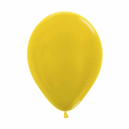 11" Latex Metallic Dark Yellow