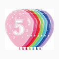 11" Latex Number Five - Assorted Colours