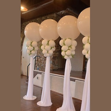 24" Balloons with Clusters and Fabric