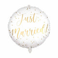 Just Married White and Gold