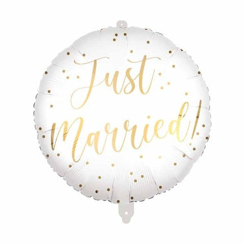 Just Married White and Gold