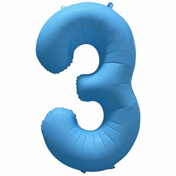 Decochamp 34" Neon Light Blue Numbers