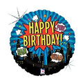 Happy Birthdy Superhero 18" Round