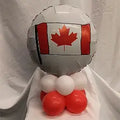 Air Filled Canada Day Foil Balloon with 4" Column