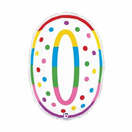 Happy Birthday Confetti Polka Dot "Zero