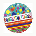 Congratulations! 18" Round with Stripes and Spots