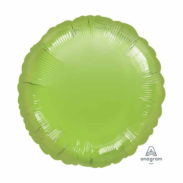 Plain Coloured Metallic Lime Green