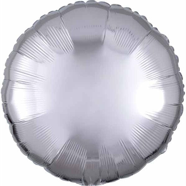 Plain Coloured Metallic Silver