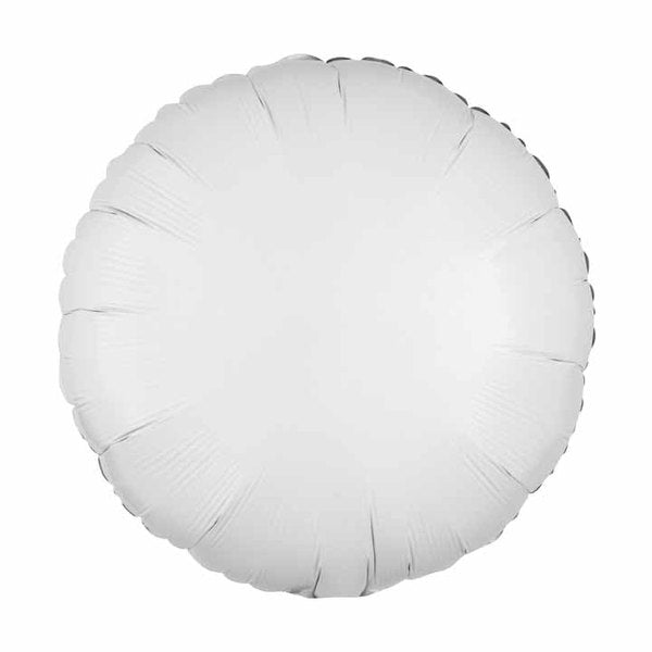 Plain Coloured Metallic White