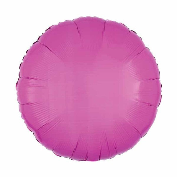 Plain Coloured Metallic Bubblegum Pink