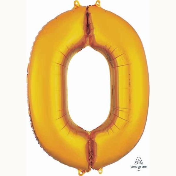 34" Gold Numbers "0"