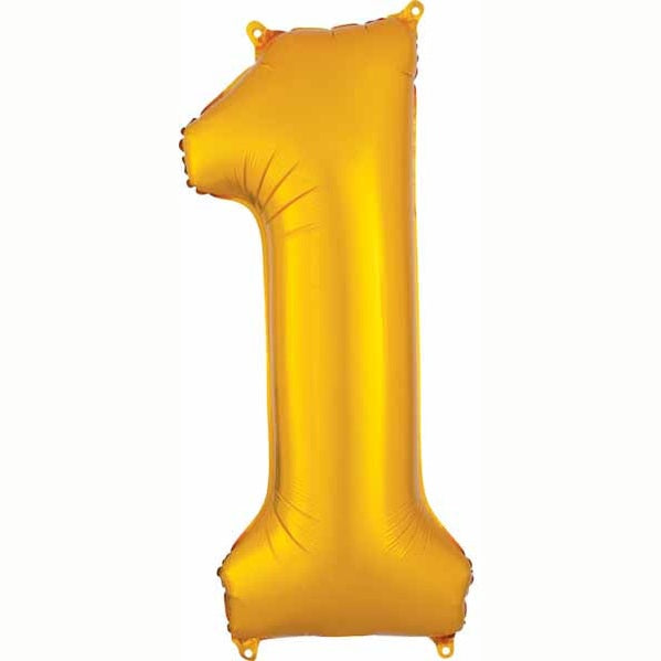 34" Gold Numbers "1"