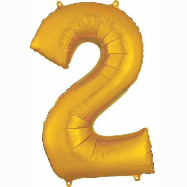 34" Gold Numbers "2"