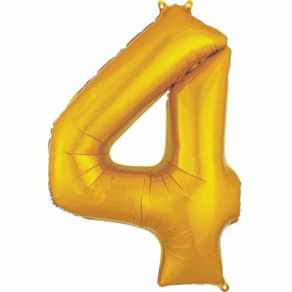 34" Gold Numbers "4"